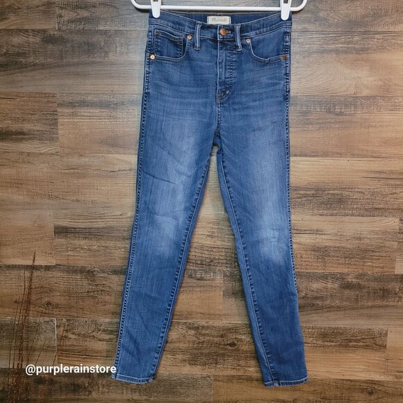 Madewell Jeans 27 Skinny 10" High Rise Danny Wash G7391 Tummy Control Stretch - Picture 1 of 13